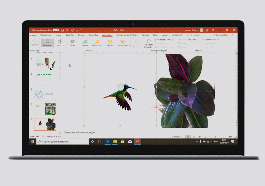 Adicionar um GIF animado a um slide - Suporte da Microsoft